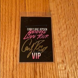 Carly Rae Jepsen signed VIP laminate